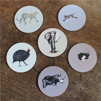 Clare Brownlow African Coasters - Set of 6